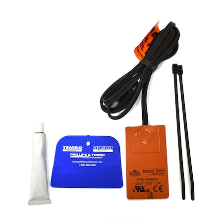 Zerostart Silicone Pad, Adhesive - 125W, 120V, 1A - 2-1/4in. 6 Cm X 4in. 10 Cm 3400072